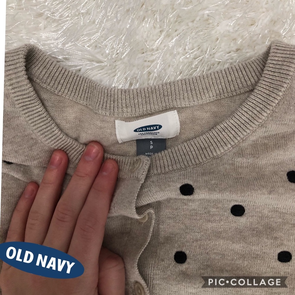 Polka-Dot Button up Sweater